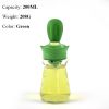 BBQ Tool Oil Bottle With Silicone Brush Oil Spray Baking Barbecue Grill Oil Dispenser Cookware Baking Kitchen Accessories - style b green