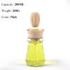 BBQ Tool Oil Bottle With Silicone Brush Oil Spray Baking Barbecue Grill Oil Dispenser Cookware Baking Kitchen Accessories - style b pink