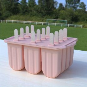 1pc New Summer Ice Cream Tools With Wooden Sticks Silicone Popsicle Molds Custom Mini Silicone Ice Cream Popsicle Mold - Pink