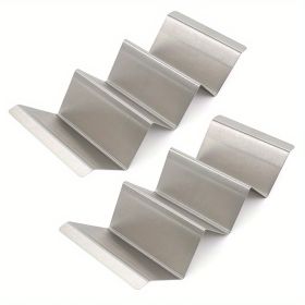 2pcs Taco Holders; Stainless Steel Taco Bracket Tray; Mexican Tortilla Tray; Suitable For Baking; Dishwasher And Barbecue; Kitchen Accessories - 2pcs