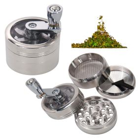 1pc Hand Crank Spice Grinder; Nut And Hard Spice Grinder For Nutmeg Ginger Rock Salt And Peppercorn - Silvery