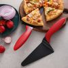 1pc; Cake Server; Stainless Steel Pizza Shovel; Black Red Cake Knife Cake Cutter; Pizza Pie Server; Kitchen Baking Tool; Household Item - Red