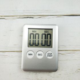 Cooking Timer LCD Digital Screen Clock Kitchen Countdown Timer Mechanical Digital Kitchen Timer Magnetic - Grey