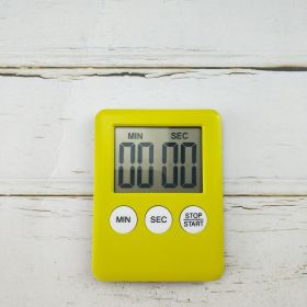 Cooking Timer LCD Digital Screen Clock Kitchen Countdown Timer Mechanical Digital Kitchen Timer Magnetic - Yellow