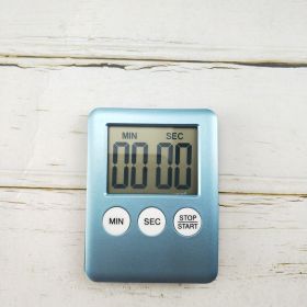 Cooking Timer LCD Digital Screen Clock Kitchen Countdown Timer Mechanical Digital Kitchen Timer Magnetic - Sky blue