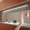 1pc DC 5V Lamp USB Motion LED Backlight TV Kitchen LED Strip Hand Sweep Waving ON OFF Sensor Light Diode Lights Double-sided Tape - Warm White - 16.4f