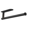 Kitchen Towel Holder; Cabinet Wall Mount Rack; Adhesive Tissue Holder; Tissue Roll Holder - Black