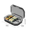 1pc Medicine Box; Portable Small Medicine Box For Seven Days A Week; Large-capacity Pill Organizer Storage Medicine Container - Gray Large