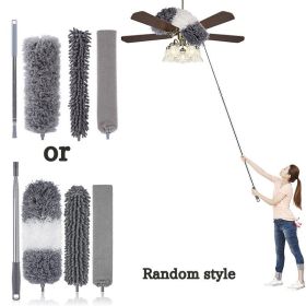 4/6pcs/set; Microfiber Duster Cleaning Kit; Extendable And Bendable Dusters With Long Extension Pole; R Washable Lightweight Dusters - Gray