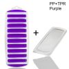 1pc Silicone Ice Cube Tray With Lid Long Strip 10 Grid Cylindrical Ice Tray Ice Making Mold Water Bottle Ice Cube Tray For Freezer - Purple