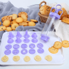 1pc Cookie Press; Clear Cookie Press Gun Kit; Multifunctional Cake Piping Gun; Cookie Press For Baking With Discs And Nozzles; Cookie Gun Press - Purp