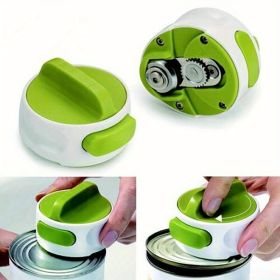 1 pc Compact Mini Can Opener - Easy to Use and Safe for Opening Beer and Jar Lids - Perfect Kitchen Gadget for On-the-Go Use - Green