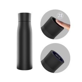 UV Sterilizing Self Cleaning Purifier Water Bottle Insulated LED Temperature Display Flask Bottle - Black