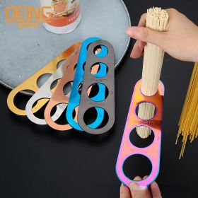 Stainless Steel Spaghetti Measurer Pasta Noodle Measure Cook Kitchen Cake Ruler Tapeline Free Measuring Tool - Silver