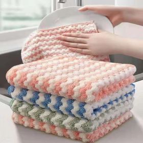 30x30cm 5/10PCS Kitchen Scouring Pad Towel Dishcloth Household Rags Gadget Microfiber Non-stick Oil Table Cleaning Cloth Wipe - 10PCS