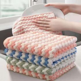 30x30cm 5/10PCS Kitchen Scouring Pad Towel Dishcloth Household Rags Gadget Microfiber Non-stick Oil Table Cleaning Cloth Wipe - 5PCS