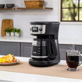 Mr. Coffee 12-Cup Programmable Coffee Maker - Black/Stainless Steel - black