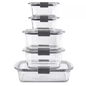 10pc Brilliance Glass Food Storage Set - Glass