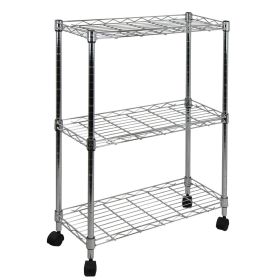 Oceanstar 3-Tier Shelving All-Purpose Utility Cart, Chrome - AUS1477