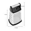 4 Sides Cheese Melon Cucumber Vegetables Box Grater Food Planing Potato Stainless Steel Multifunctional Ginger Slicer - A