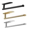 Kitchen Towel Holder; Cabinet Wall Mount Rack; Adhesive Tissue Holder; Tissue Roll Holder - Golden