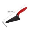 1pc; Cake Server; Stainless Steel Pizza Shovel; Black Red Cake Knife Cake Cutter; Pizza Pie Server; Kitchen Baking Tool; Household Item - Red