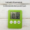 Cooking Timer LCD Digital Screen Clock Kitchen Countdown Timer Mechanical Digital Kitchen Timer Magnetic - Black