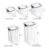 1pc 15.5oz/23.6oz/32.1oz/43.9oz/60.8oz Food Storage Container With Lid; Clear Plastic Kitchen And Pantry Organization Canisters - 950ml