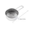 1pc, Powdered Sugar Sieve, Cocoa Powder, Matcha Powder, Flour Sifter, Hand-held Shaking Tea Sieve, Stainless Steel Baking Sieve - Silver White