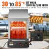 VEVOR 1200W Commercial Hot Dog Steamer 2 Tier Electric Bun Warmer w/ Slide Doors - Default