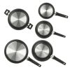 Aluminum Nonstick Midweight 13pcs Cookware Set Dishwasher Safe - black.