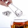 Stainless Steel Ice Cubes Reusable Chilling Stones For Whiskey Wine Keep Your Drink Cold Longer Chilling Party Bar Tool - United States - 1pc