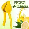 Heavy Duty Metal Orange Citrus Lemon Squeezer Manual Fruit Juicer Press Tool - Yellow