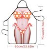 1pc Funny Muscle Man Kitchen Apron Sexy Women Cooking Pinafore Home Cleaning Tool - D