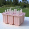 1pc New Summer Ice Cream Tools With Wooden Sticks Silicone Popsicle Molds Custom Mini Silicone Ice Cream Popsicle Mold - Green