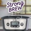 12-Cup Programmable Coffee Maker with Strong Brew Selector, Stainless Steel - Silver