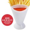 1pc Plastic French Fry / Chip Dish + Dipping Sauce; Chip Cup For Chips & Salsa; French Fries & Ketchup; Vegetables & Dip - 1pc