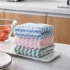 30x30cm 5/10PCS Kitchen Scouring Pad Towel Dishcloth Household Rags Gadget Microfiber Non-stick Oil Table Cleaning Cloth Wipe - 5PCS