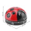 1pc Ladybug Cooking Timer; Mechanical Clock 60 Minutes Cartoon Timer; Kitchen Timer Reminder Baking Clock; No Battery; Kitchen Accessories - Default