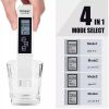 1PC White Digital Water Quality Tester TDS EC Meter Range 0-9990 Multifunctional Water Purity Temperature Meter TEMP PPM Tester - 1pc without battery