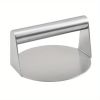 1pc; Burger Press; 304 Stainless Steel Meat Press; Round Or Square Burger Smasher; Grill Press Perfect For Kitchen Accessories; Home Kitchen Items - A