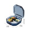 1pc Medicine Box; Portable Small Medicine Box For Seven Days A Week; Large-capacity Pill Organizer Storage Medicine Container - Gray Large