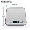 Kitchen Scale Stainless Steel Weighing For Food Diet Postal Balance Measuring LCD Precision Electronic Scales - 10 kg