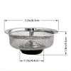 1pc Sink Filter With Plug; Kitchen Stainless Steel Water Filter; Wash Basin Slag Screen - Silvery