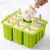 1pc New Summer Ice Cream Tools With Wooden Sticks Silicone Popsicle Molds Custom Mini Silicone Ice Cream Popsicle Mold - Green