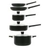 Aluminum Nonstick Midweight 13pcs Cookware Set Dishwasher Safe - black.