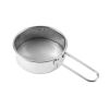 1pc, Powdered Sugar Sieve, Cocoa Powder, Matcha Powder, Flour Sifter, Hand-held Shaking Tea Sieve, Stainless Steel Baking Sieve - Silver White