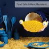 1pc Pasta Strainer - Cute Monster Eye Design - BPA Free Food Strainer For Kitchen - Noodle And Pot Strainer Kitchen Accessory Gift - Yellow