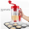 Batter Mixer, Handheld Manual Pancake Cake Batter Mixer Dispenser Baking Tool - Cake Batter Mixer