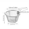 1pc Frying Strainer Basket Frying Net Hedge Noodle Spoon Frying Net Frying Basket Frying Leak Net French Fries Kitchen Foldable - 1pc Frying Strainer